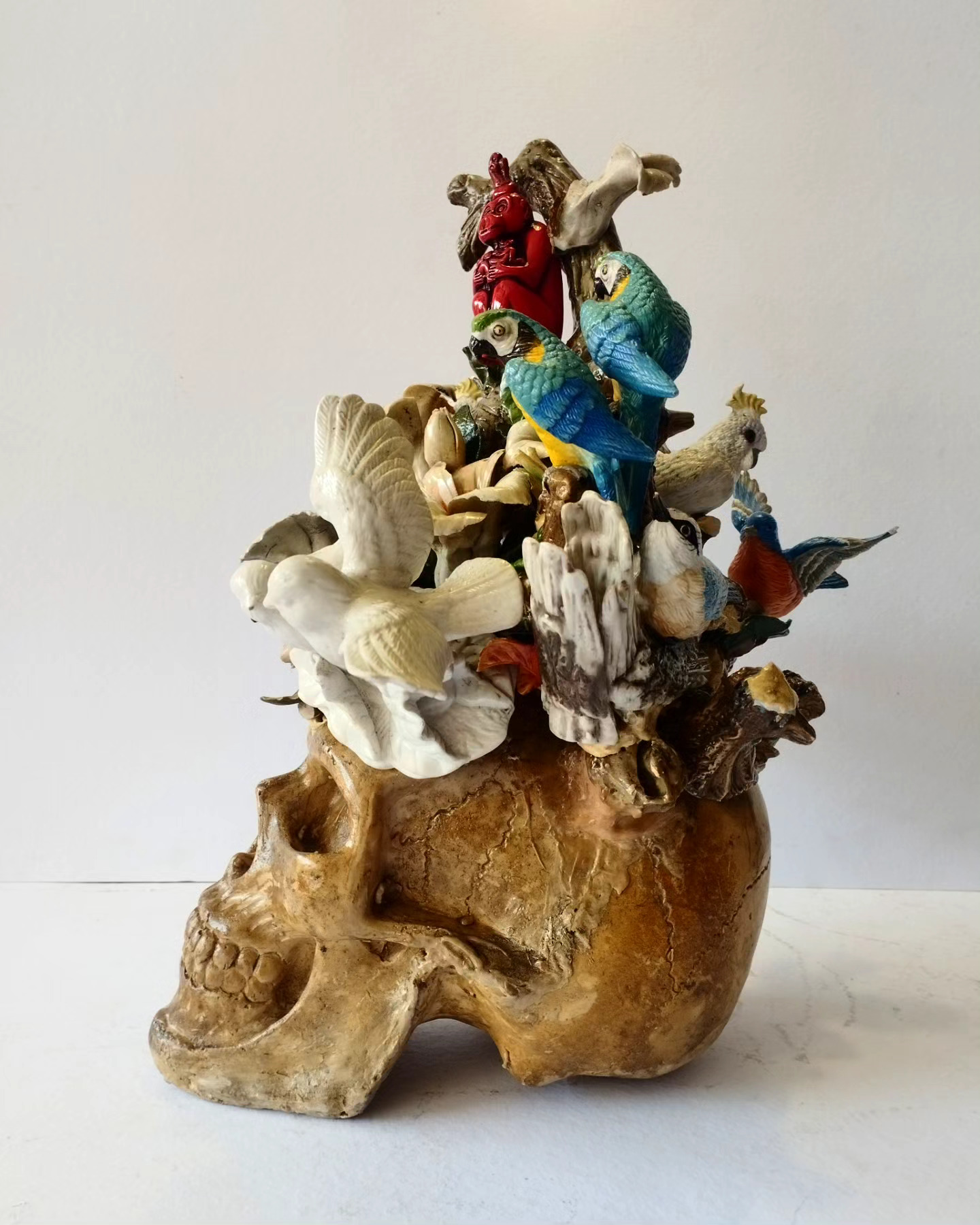 Rey Mono Y Calavera assemblage by Glenn Martinez